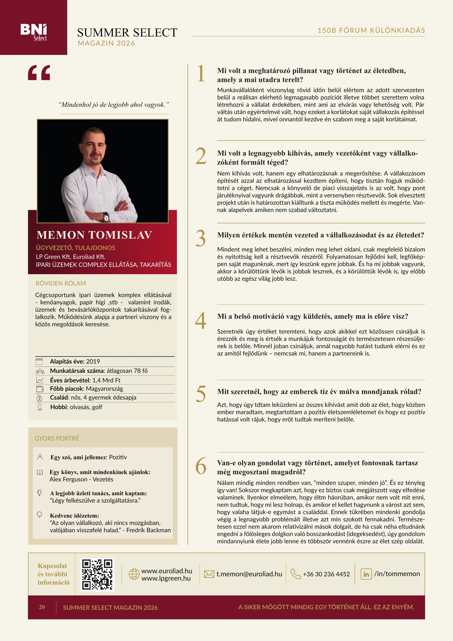 20. magazinoldal — Memon Tomislav